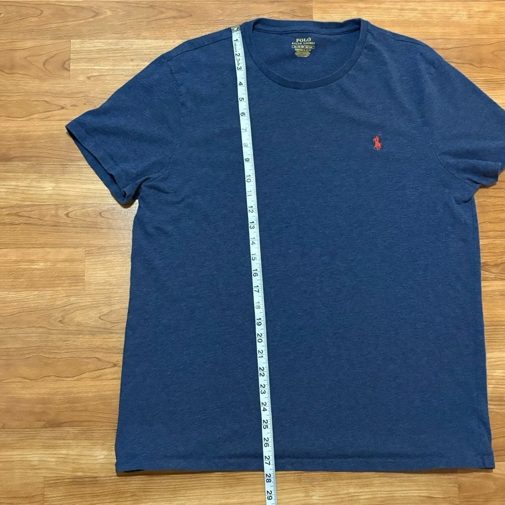 Polo Ralph Lauren T-shirt Men's XL Custom Slim Fit Heather Blue